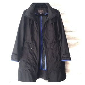 Cole Haan black trench rain jacket size M
